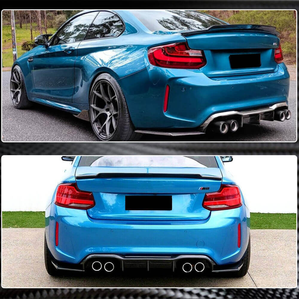 Rear Bumper Diffuser Carbon Fiber V3 (for F87) for BMW 2 Series F22/23 2014-2021 - image 4