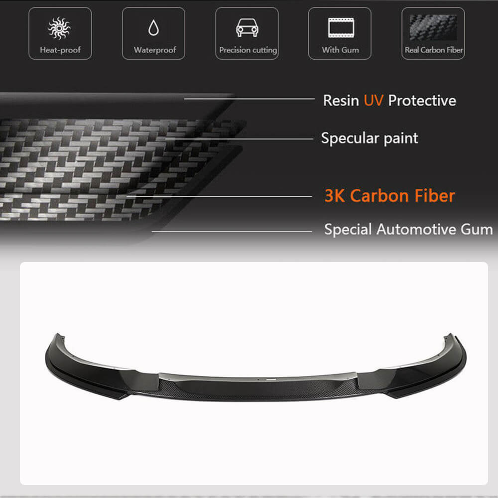 Front Bumper Lip V2 for G26 M-Sport, Carbon for BMW 4 Series G22/23/26 2020- - image 4