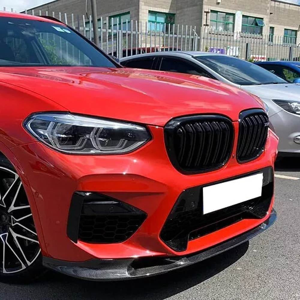 Front Bumper Lip V2 for F98 2018-2021, Carbon for BMW X4 G02 2018- - image 4