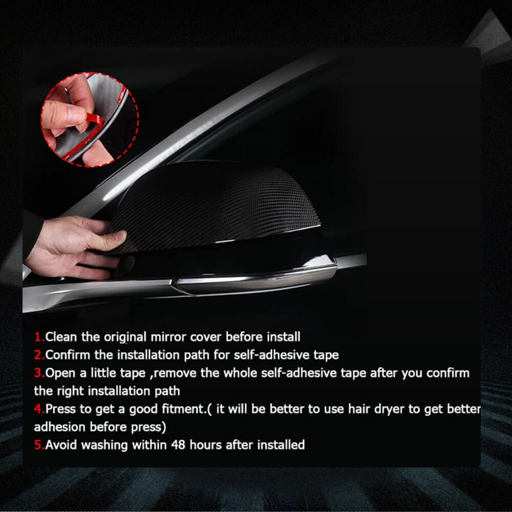 Mirror covers (Carbon) for Ford Mustang E-mach - image 4