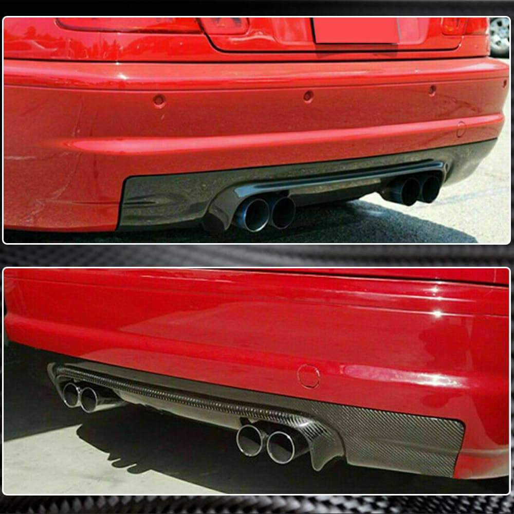 Rear Bumper Diffuser V1 (for M3, Carbon) for BMW 3 Series E46 1998-2006 - image 4