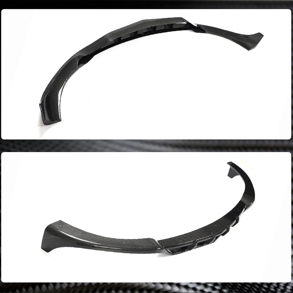 Front Bumper Lip V2 for E63 AMG 2016-2019 Carbon for Mercedes E-сlass W213 2016-2023 - image 4