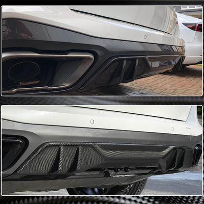 Rear bumper diffuser V1 (2018-2022, natural carbon) for BMW X5 G05 2019- - image 4