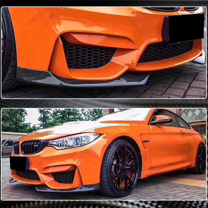 Front Bumper Splitters Carbon Fiber V2 (for F82/F83) for BMW 4 series F-32 2012-2020 - image 4