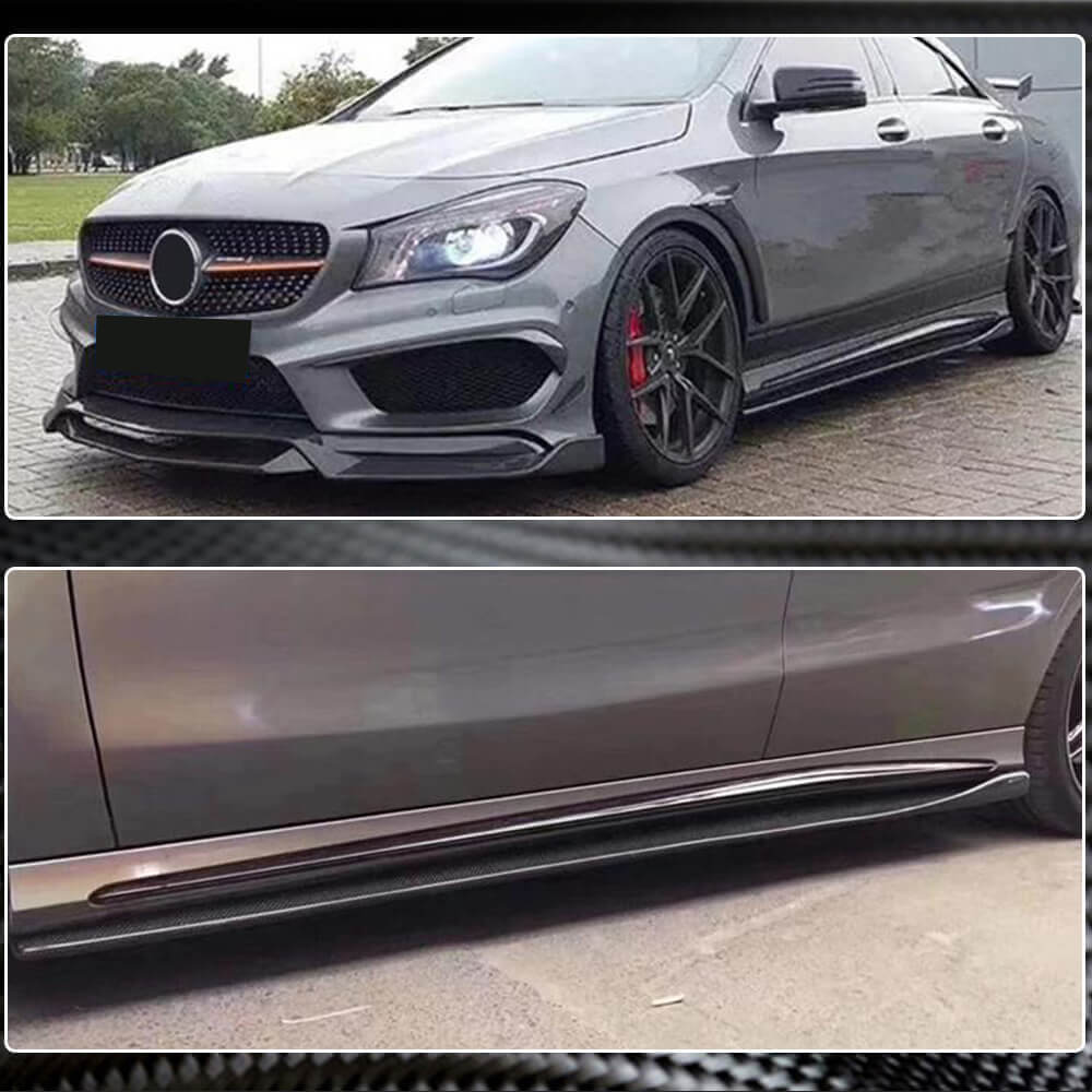 Side Skirts V3 (for HB, Carbon) for Mercedes CLA C117 2013-2019 - image 4