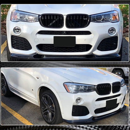 Front bumper lip (for M-Sport 2014-2018, Carbon) for BMW X3 F-25 2011-2018 - image 4