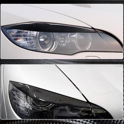 Headlight Eyebrows Lamp Eyelids Carbon Fiber for BMW X6 E-71 2008-2014 - image 4