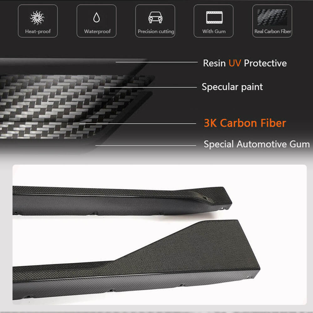 Side Skirt Extensions V1 (for G82/G83, Carbon) for BMW 4 Series G22/23/26 2020- - image 4