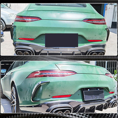 Rear Bumper Covers V2 (for GT63 2018-2022, Carbon) for Mercedes AMG GT 4 X290 2018- - image 4