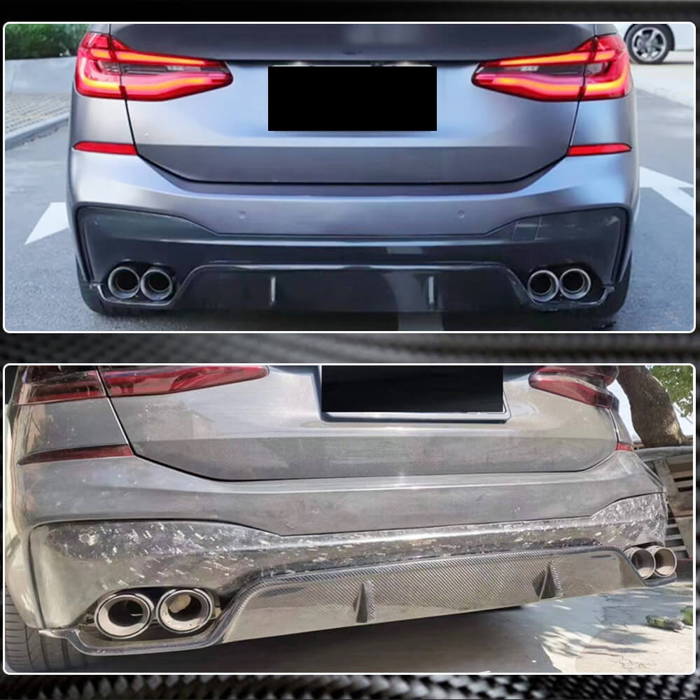 Rear Bumper Diffuser Carbon Fiber (2017-2020, M-Tech) for BMW 6 series G32 2017- - image 4