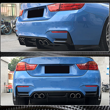 Rear Bumper Extensions Flap V1 (for F82/F83, Carbon) for BMW 4 Series F32/F33/F36 2012-2020 - image 4