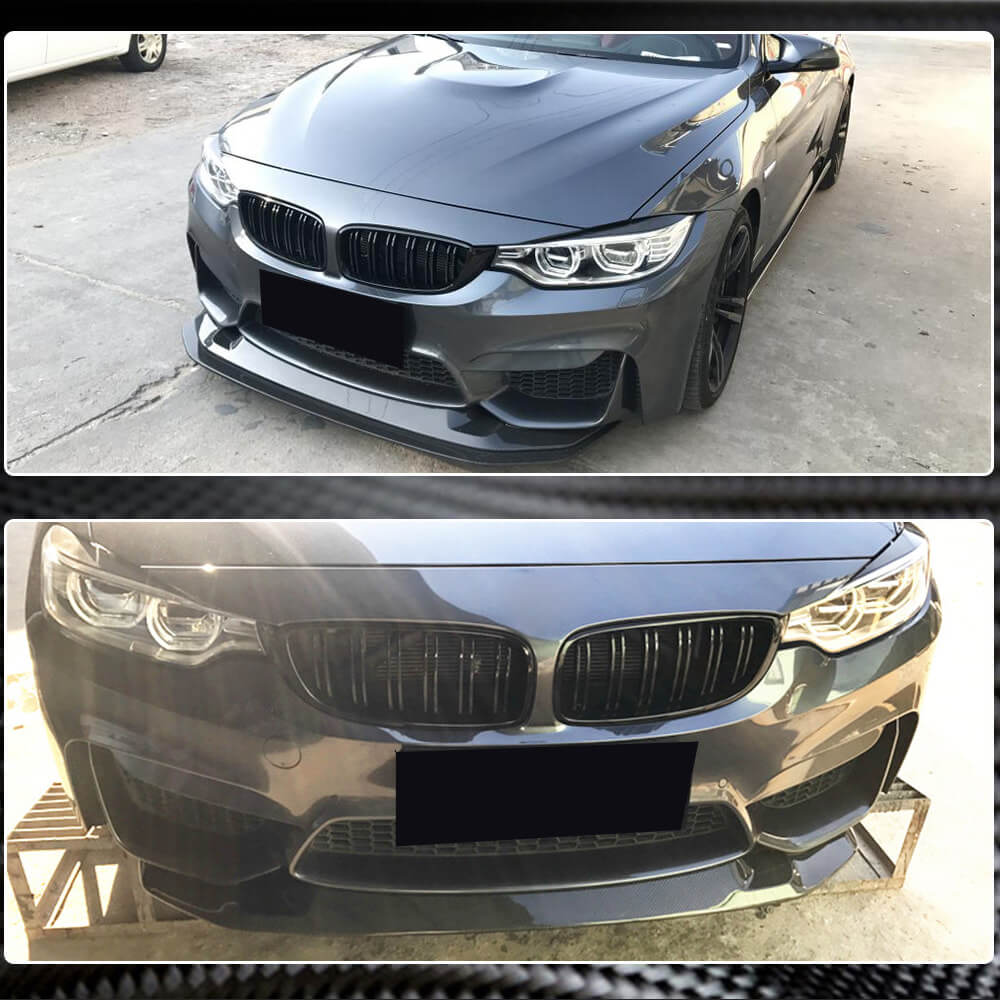 Front Bumper Lip Carbon Fiber V1 (for F82/F83) for BMW 4 series F-32 2012-2020 - image 4