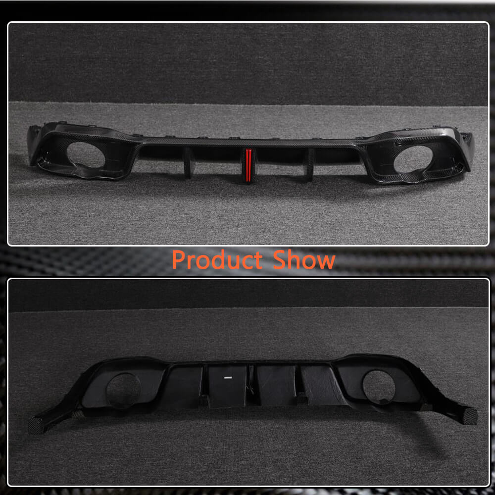 Rear bumper diffuser (for GTI HB, Carbon) for Volkswagen Golf 8 - image 4