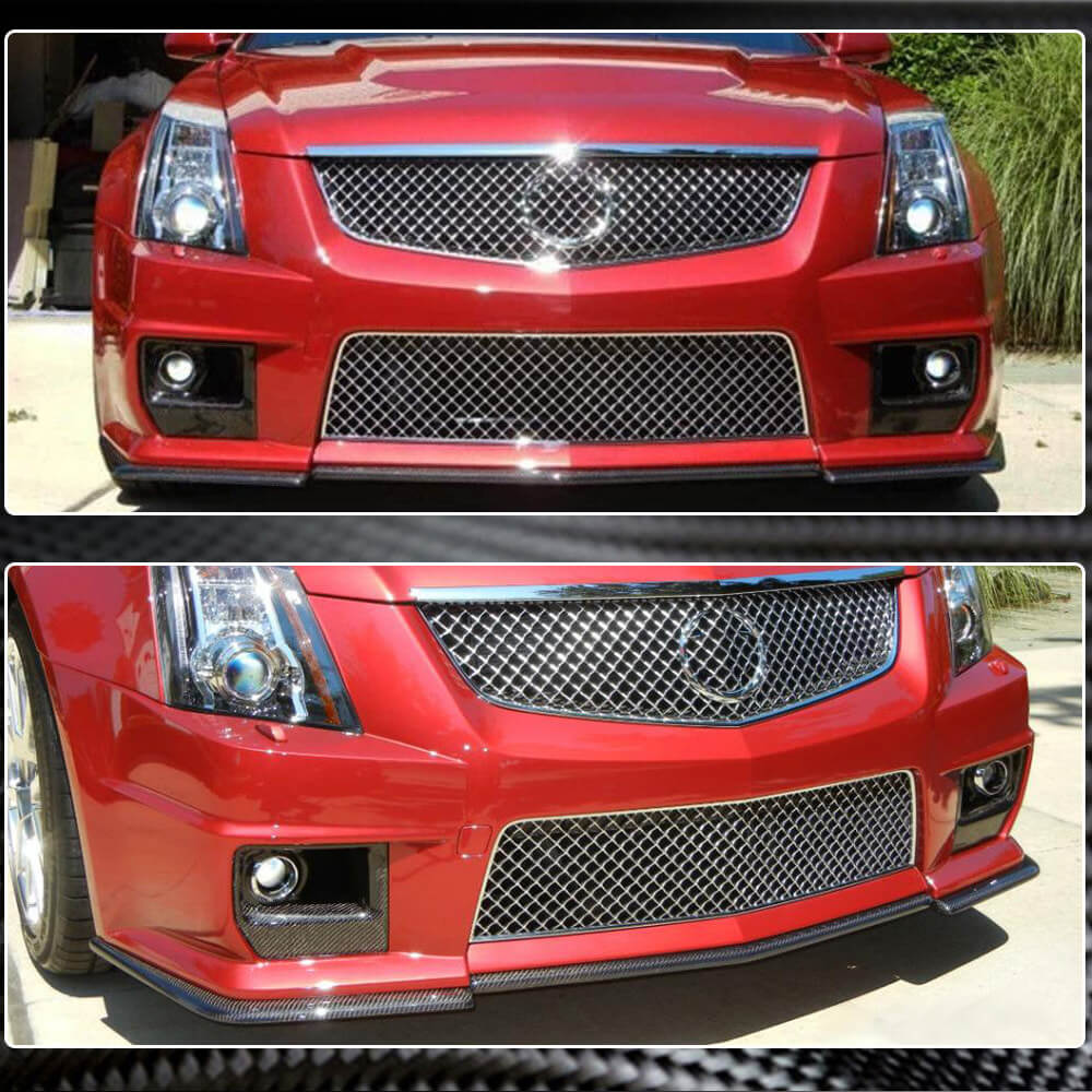Front Bumper Lip V2 for CTS V Coupe, Carbon for Cadillac CTS 2007-2014 - image 4
