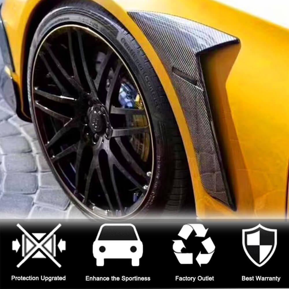 Carbon Front Fender Covers (2014-2017) for Mercedes S-сlass W222 2013-2022 - image 4