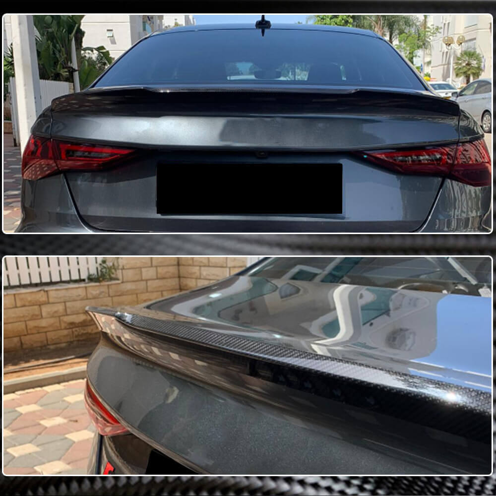 Spoiler V2 (for Sedan, Carbon) for Audi A3 2020- - image 4