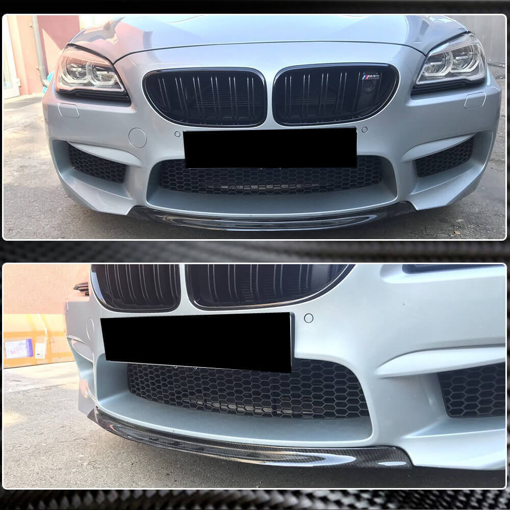 Front Bumper Lip Dry Carbon Fiber V5 for BMW 6 F12/F13/F06 2011-2015 - image 4