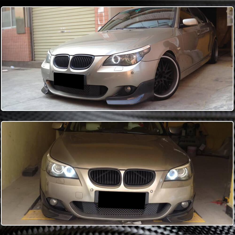 Front Bumper Flap Extensions (for M-Sport, Carbon) for BMW 5 Series E-60/61 2003-2010 - image 4