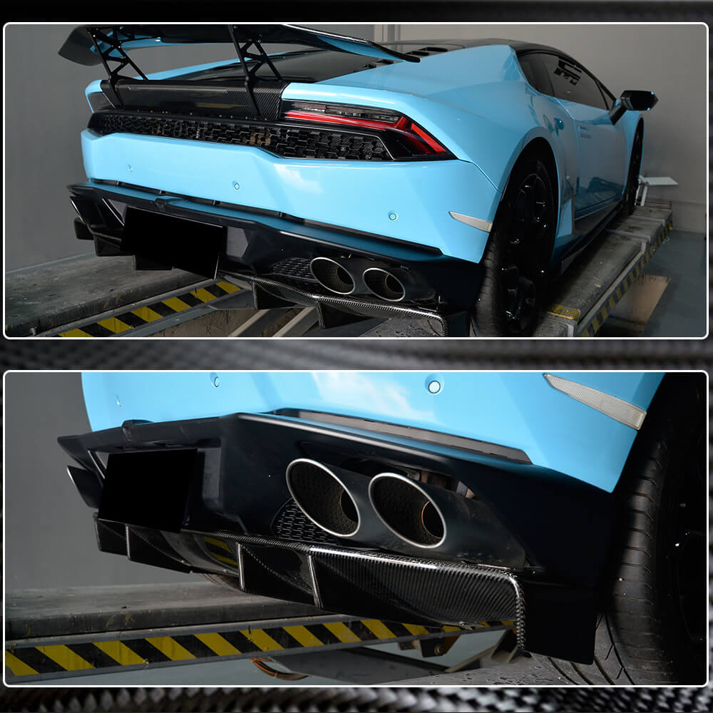 Rear Bumper Diffuser V1 (Carbon) for Lamborghini Huracan 2014- - image 4