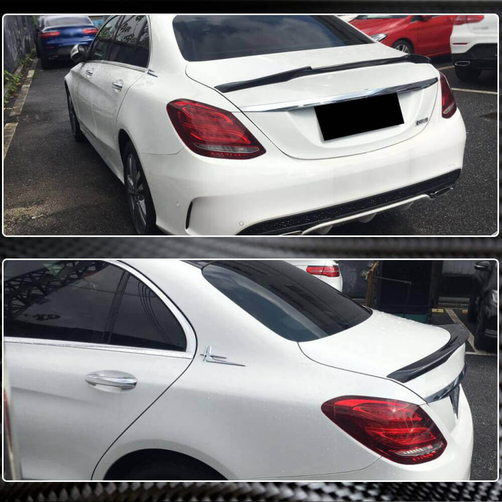 Spoiler V6 (for SD 2015-2021, Carbon) for Mercedes C-class W205 2014-2021 - image 4