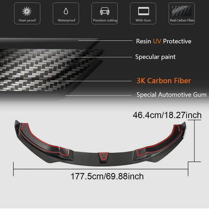 Front Bumper Lip Carbon Fiber V2 (M-Sport) for BMW 4 series F-32 2012-2020 - image 4