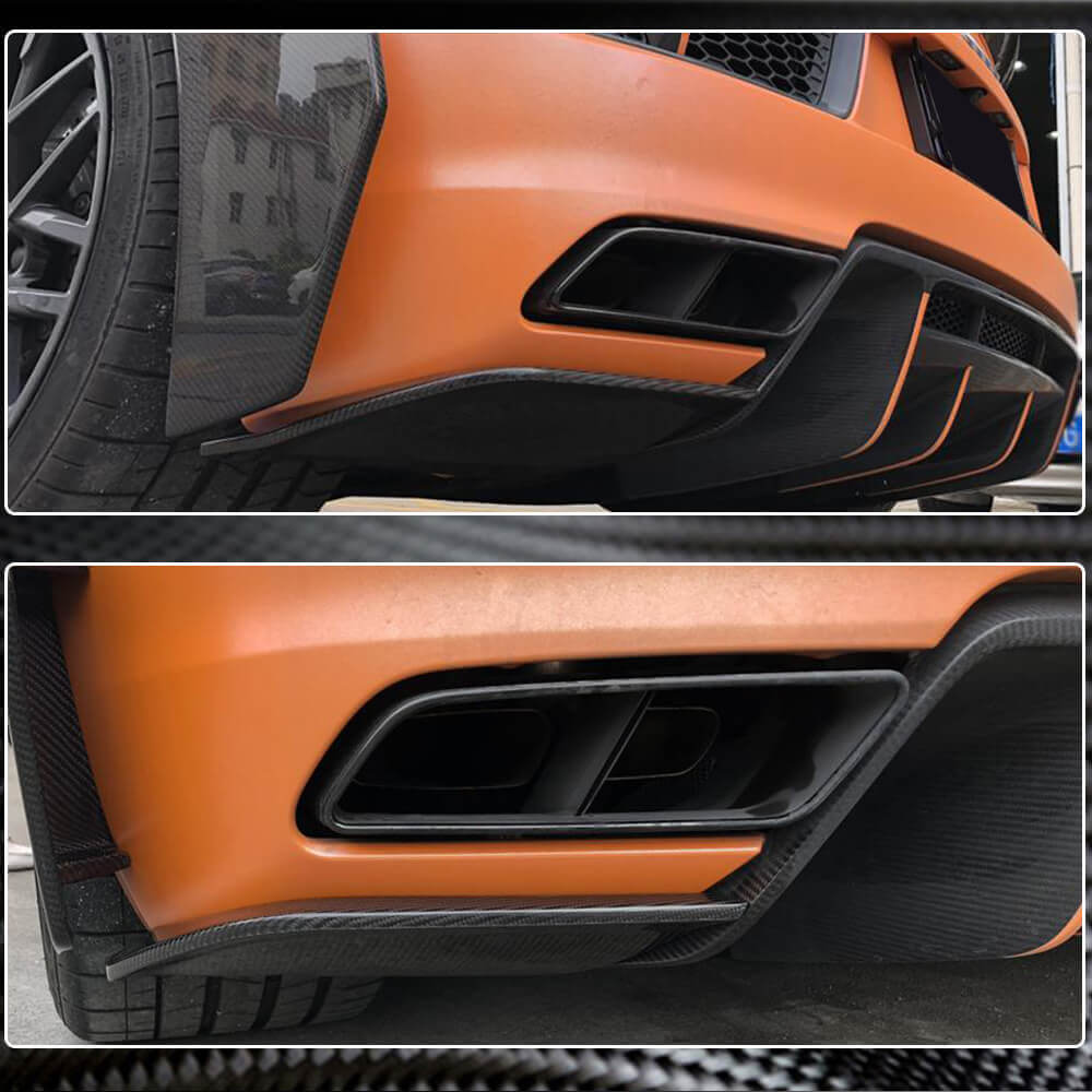 Rear Bumper Splitters Carbon Fiber V2 for Audi R8 2015- - image 4