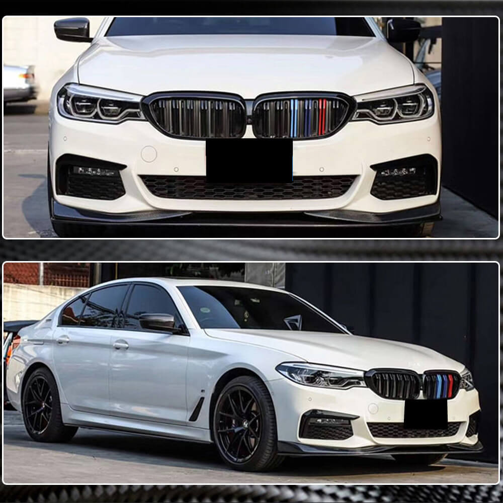 Front Bumper Splitters Carbon Fiber V3 (for M-Sport 2017-2020) for BMW 5 Series G30/31 2017-2023 - image 4