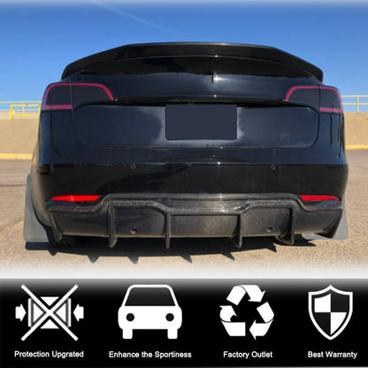 Rear Bumper Diffuser Carbon Fiber V1 (2016-2022) for Tesla Model 3 - image 4