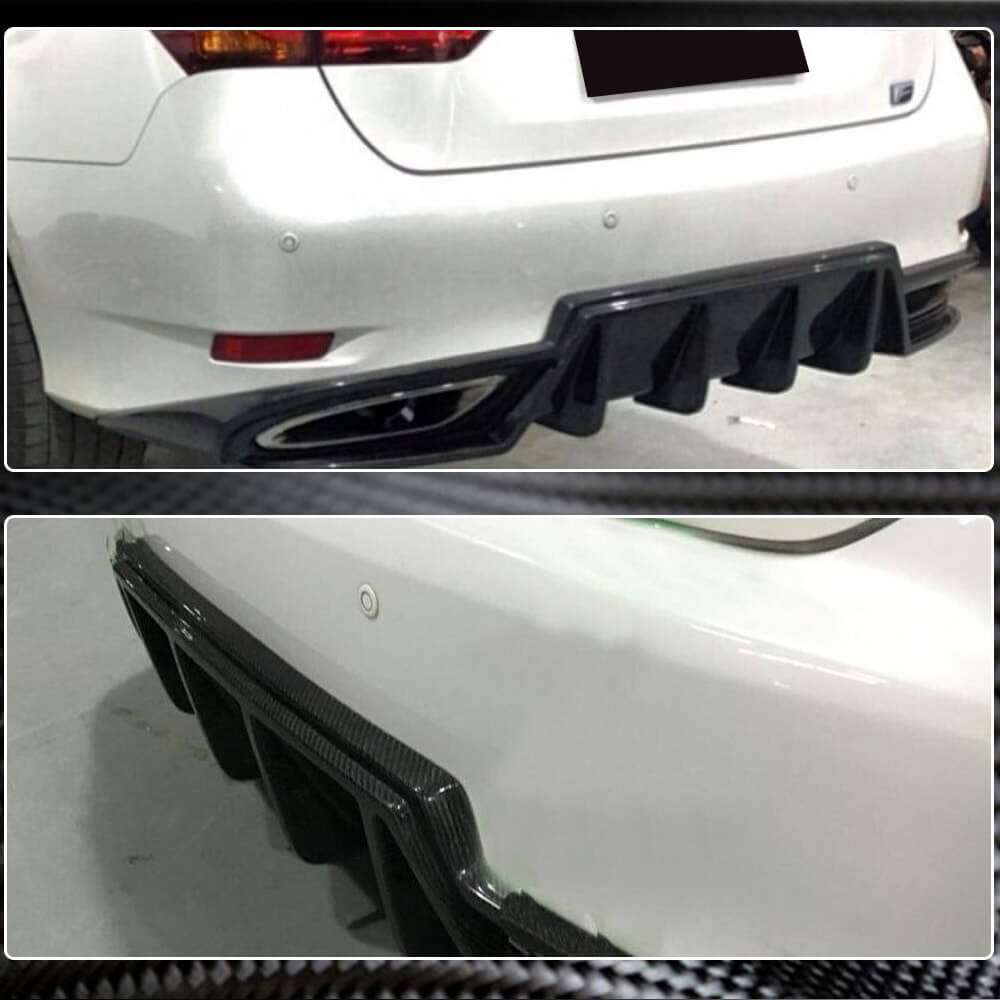 Rear bumper diffuser (for F-Sport 2011-2015, Carbon) for Lexus GS 2011-2020 - image 4
