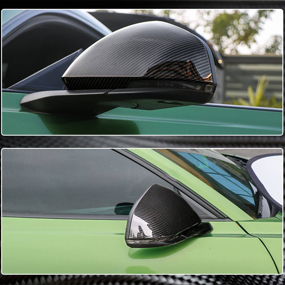 Mirror Covers V2 (for USA, Carbon) for Ford Mustang 2015-2023 - image 4