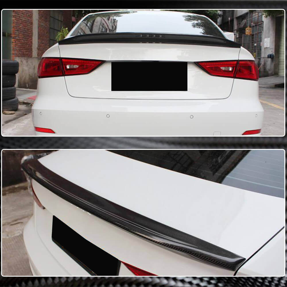 V7 Spoiler (for Sedan, Carbon) for Audi A3 2012-2020 - image 4