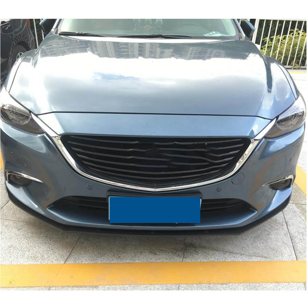 Lip V2 front bumper cover (2017-2019, Carbon) for Mazda 6 2012-2024 - image 4