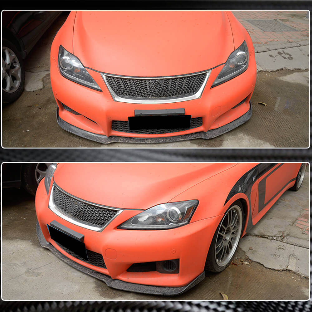 Cover on the front bumper Lip (for F 2011-2013, Carbon) for Lexus IS 2005-2013 - image 4