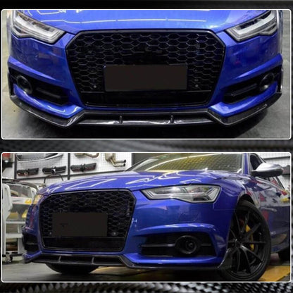 Front Bumper Lip Carbon V1 for S-Line 2014-2018 for Audi A6 C7 2011-2017 - image 4