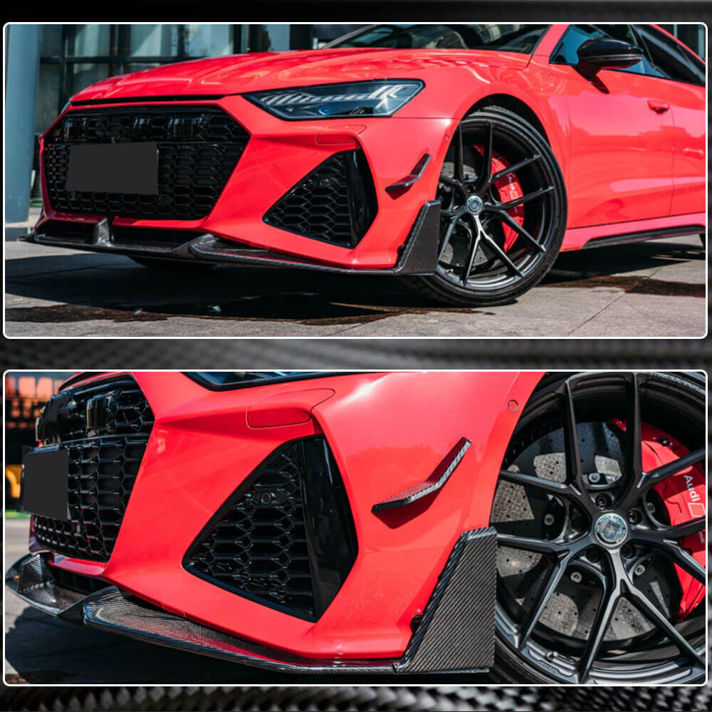 Front bumper lip V2 (for RS7, dry carbon) for Audi A7 2018- - image 4