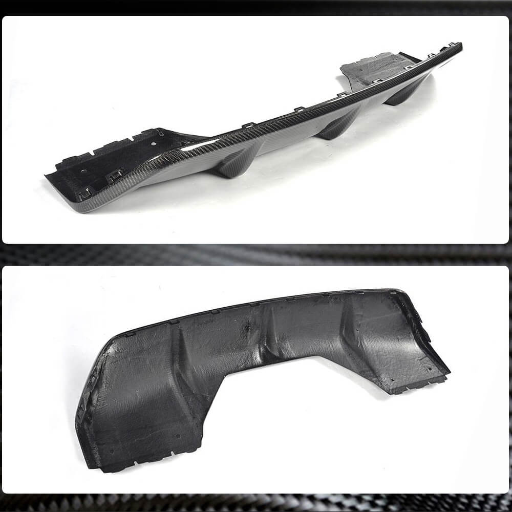 Rear Bumper Diffuser V2 (for M-Sport, Carbon) for BMW X6 F-16 2014-2019 - image 4