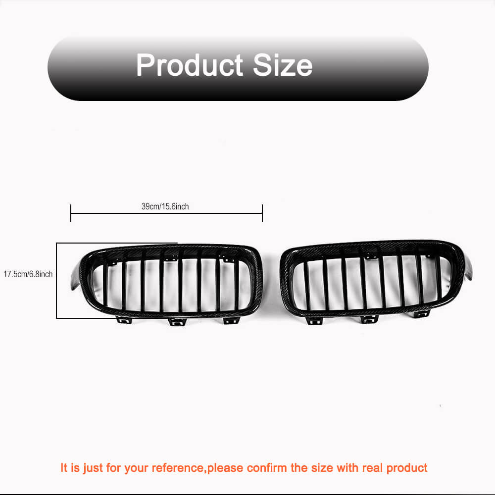 Grille Kidney 1 Bar (Carbon) for BMW 3 Series F-30/31/34 2012-2019 - image 4
