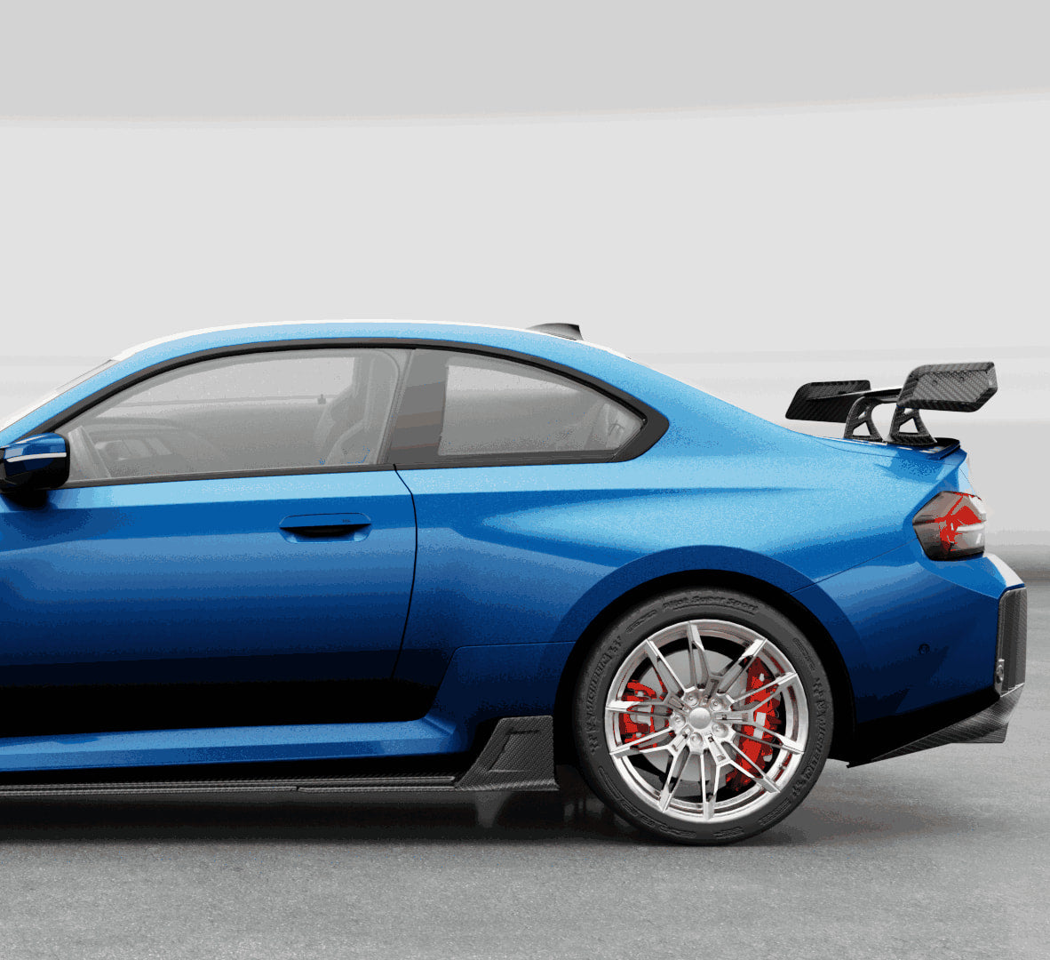 Rear Trunk Spoiler Dry Carbon Fiber V6 for BMW 2 Series G42 2021- - image 4