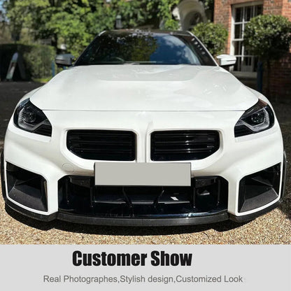 Front Bumper Lip V1 (for G87, Carbon) for BMW 2 Series G42 2021- - image 4