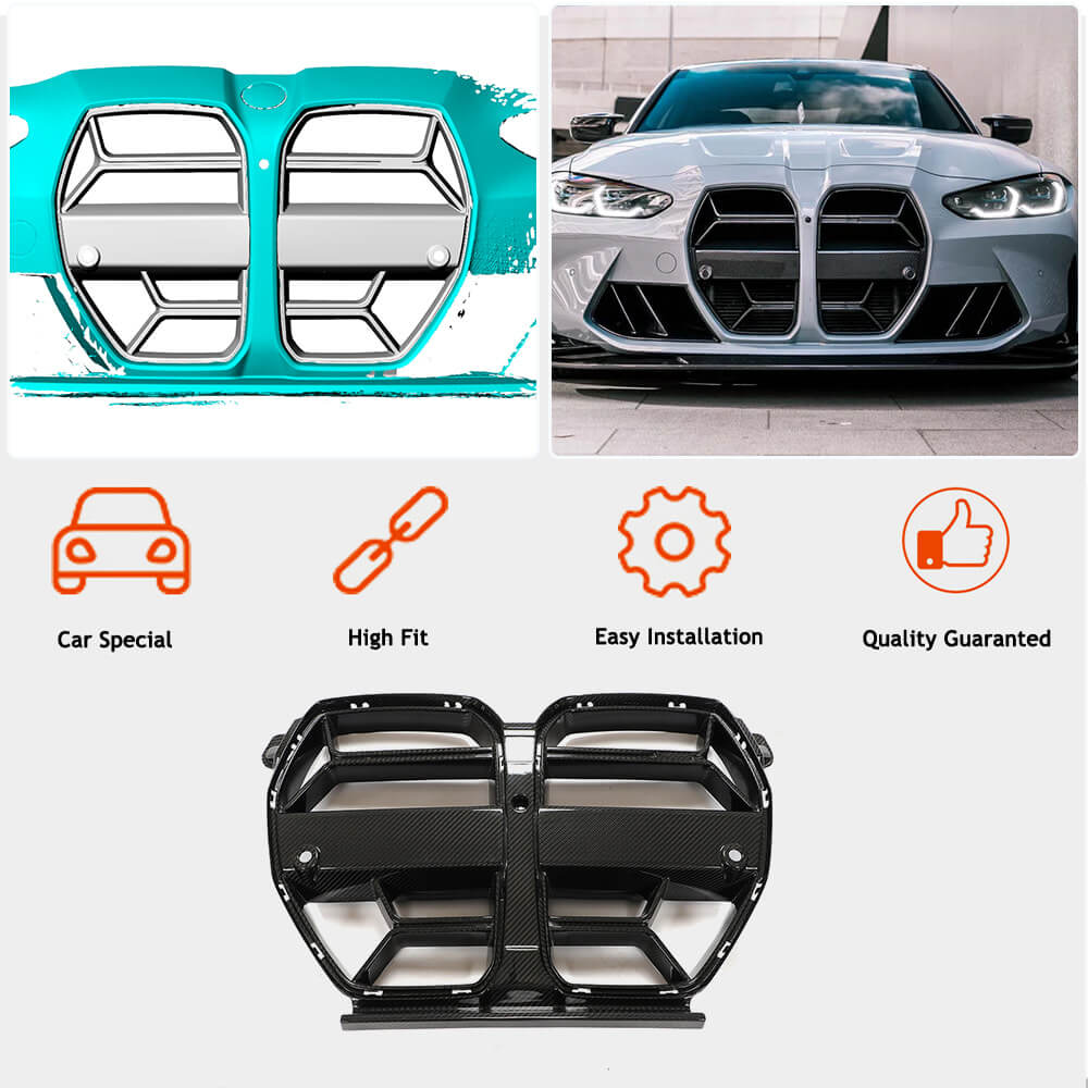 Nostrils V2 (for G82/G83, Dry Carbon) for BMW 4 series G22/23/26 2020- - image 4