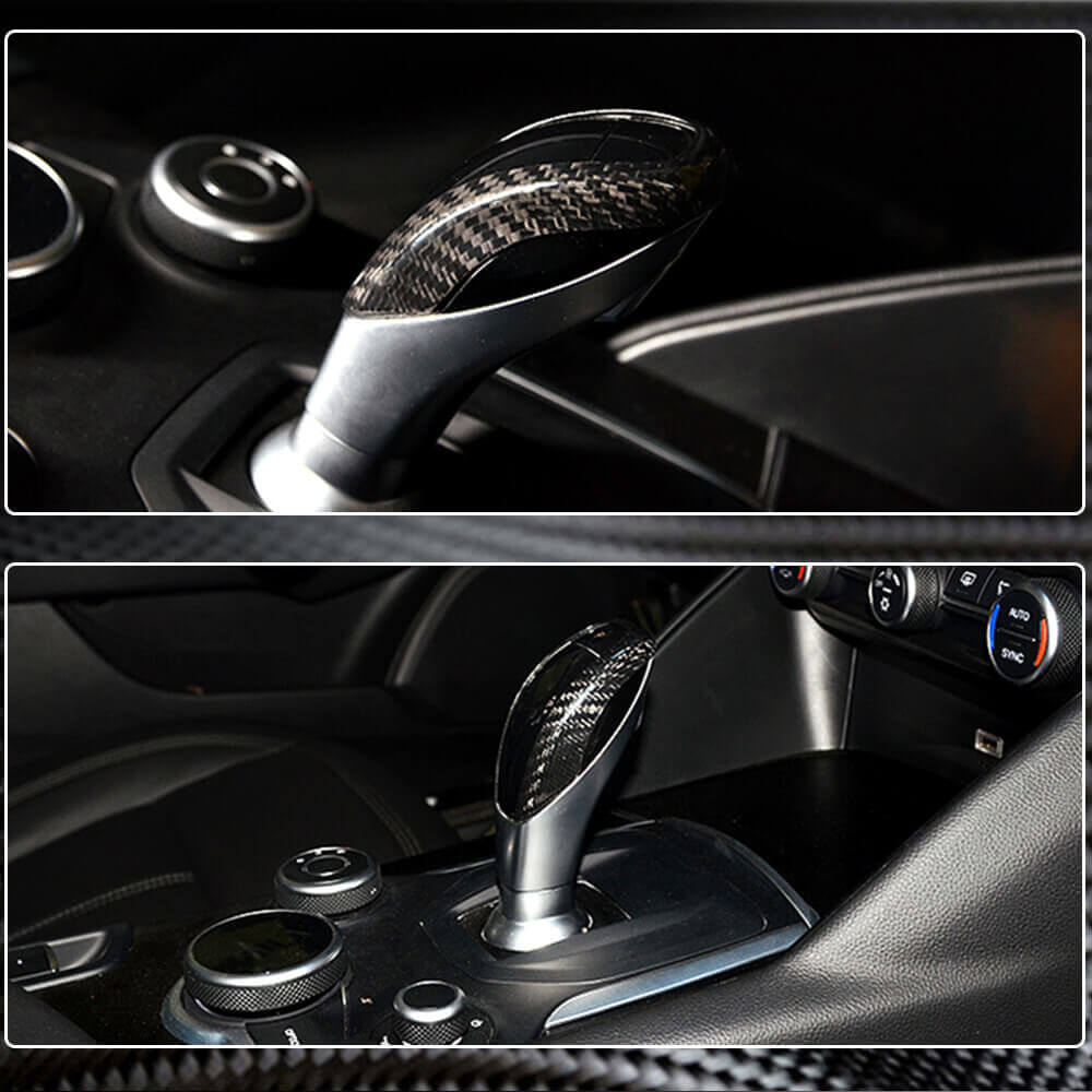 Gear shift knob cover (Dry Carbon) for Alfa Romeo Giulia 2016-2022 - image 4