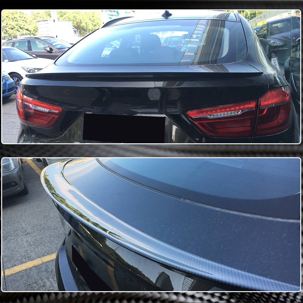 Rear Trunk Spoiler Carbon Fiber V1 for BMW X6 F-16 2014-2019 - image 4