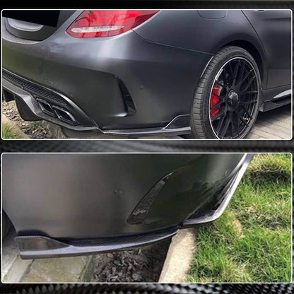 Rear Bumper Flap Covers for SD C43/C63 AMG 2015-2019 Carbon for Mercedes C-сlass W205 2014-2021 - image 4