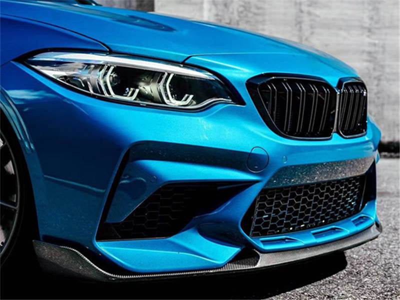 Front Bumper Lip Carbon Fiber V7 (for factory M2 Competition) for BMW 2 Series F22/23 2014-2021 - image 4