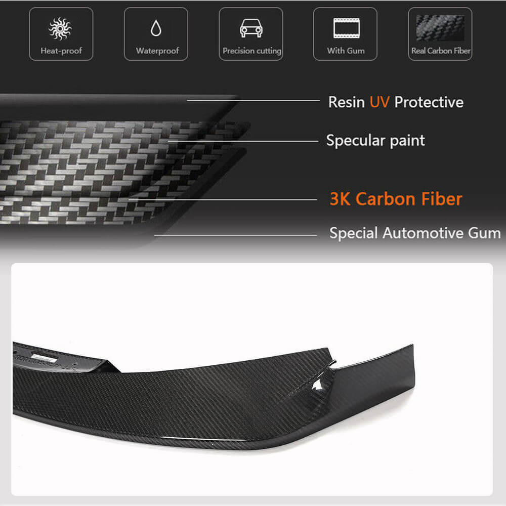 Front Bumper Lip Carbon Fiber V7 (for G80) for BMW 3 series G20/21 2018- - image 4