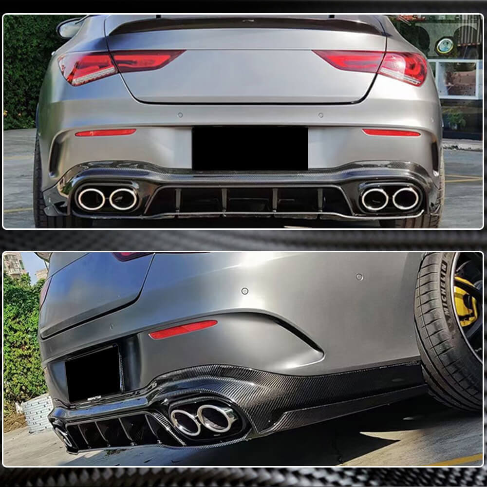 Rear Bumper Diffuser for AMG-Line SD 2019-2022, Carbon for Mercedes CLA C118 2019- - image 4