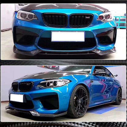 Front Lip V2 for F87 M2, Carbon for BMW 2 Series F22/F23 2014-2021 - image 4