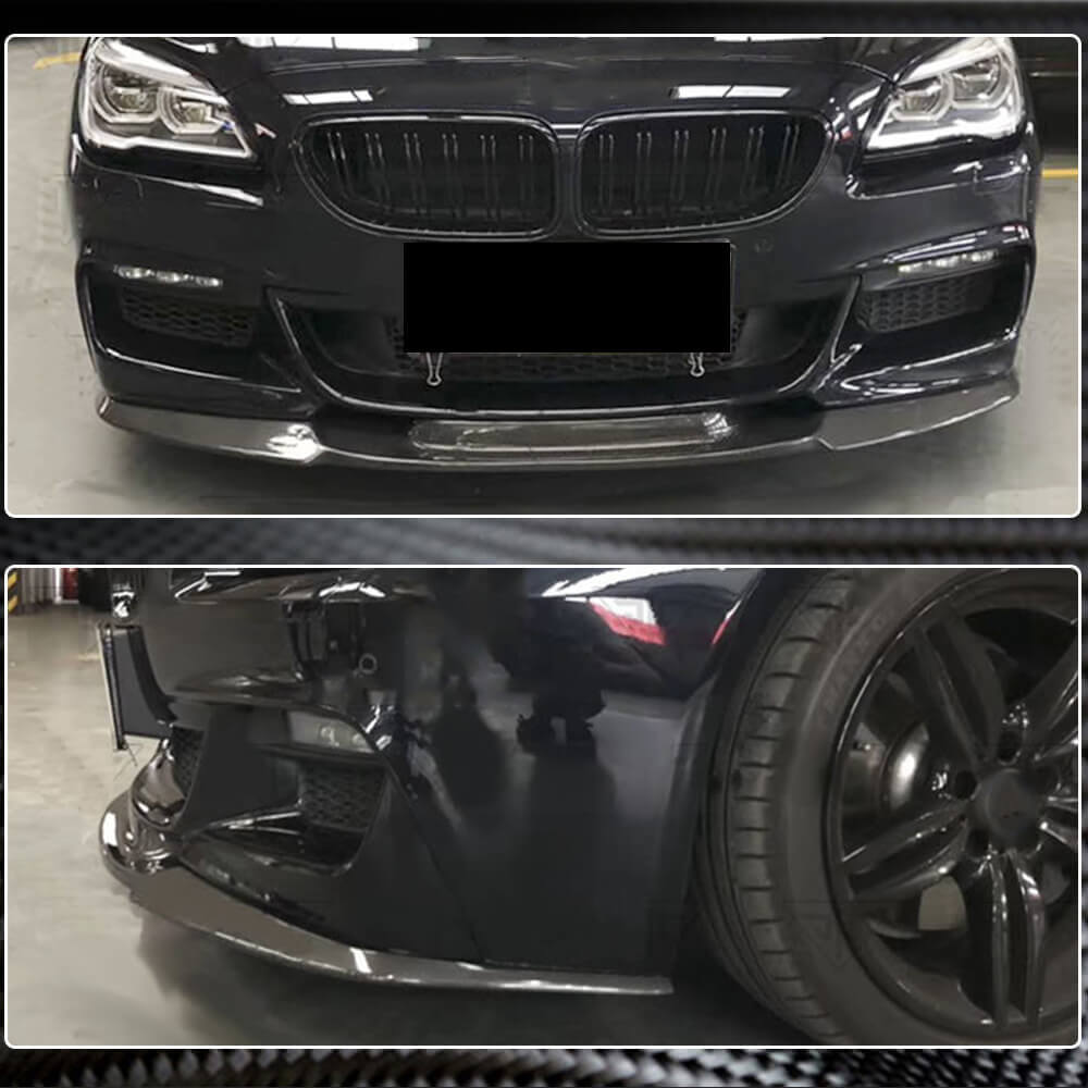 Front Bumper Lip Carbon Fiber V2 (M-Sport) for BMW 6 F12/F13/F06 2011-2015 - image 4