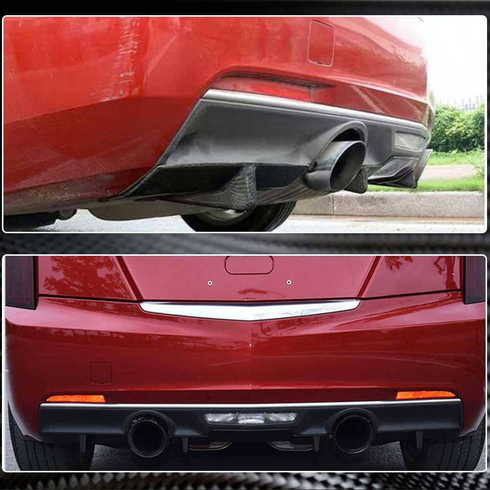Rear Bumper Diffuser (for Base, Carbon) for Cadillac ATS 2012-2019 - image 4