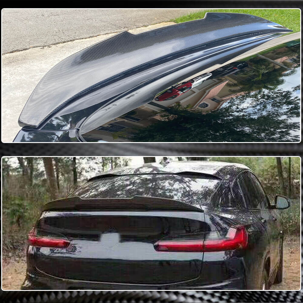Rear Trunk Spoiler Carbon Fiber V1 for BMW X4 G02 2018- - image 4